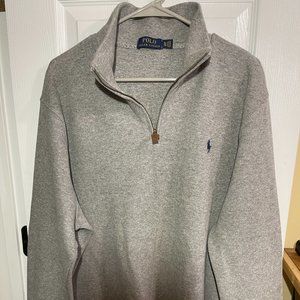 Polo Ralph Lauren 3/4 Zip Pullover Light Grey